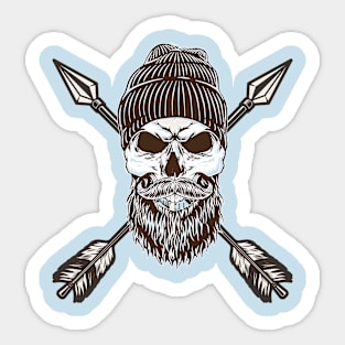 Skeleton and Arrow Lovers Sticker